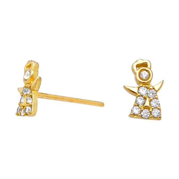 Χρυσα σκουλαρικια Κ14 με πετρες