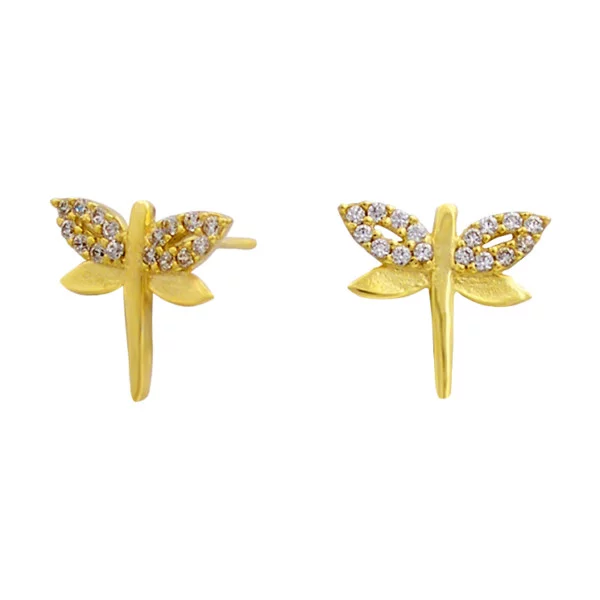 Χρυσα σκουλαρικια Κ14 με πετρες